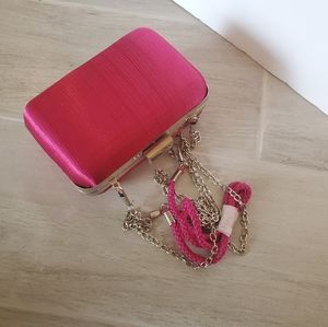Hot pink hard shell mini purse